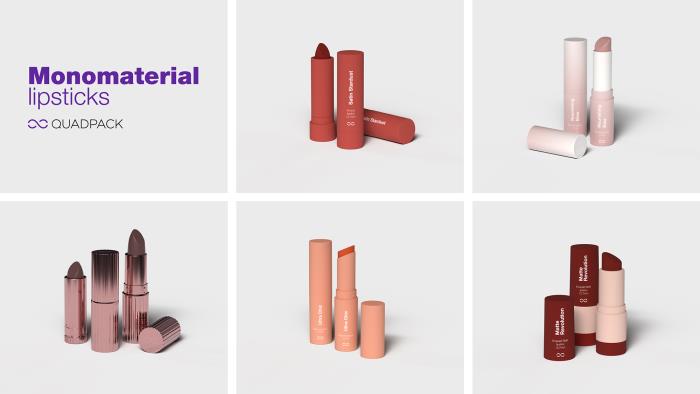 Elegant, versatile and monomaterial: Quadpack’s new lipstick range
